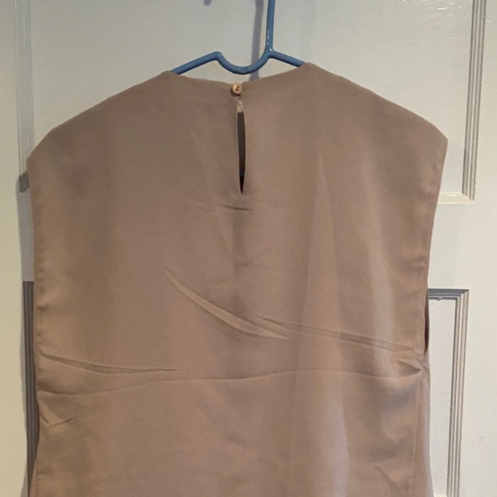 Tibi Sleeveless Beige Tunic Dress - Picture 6 of 8